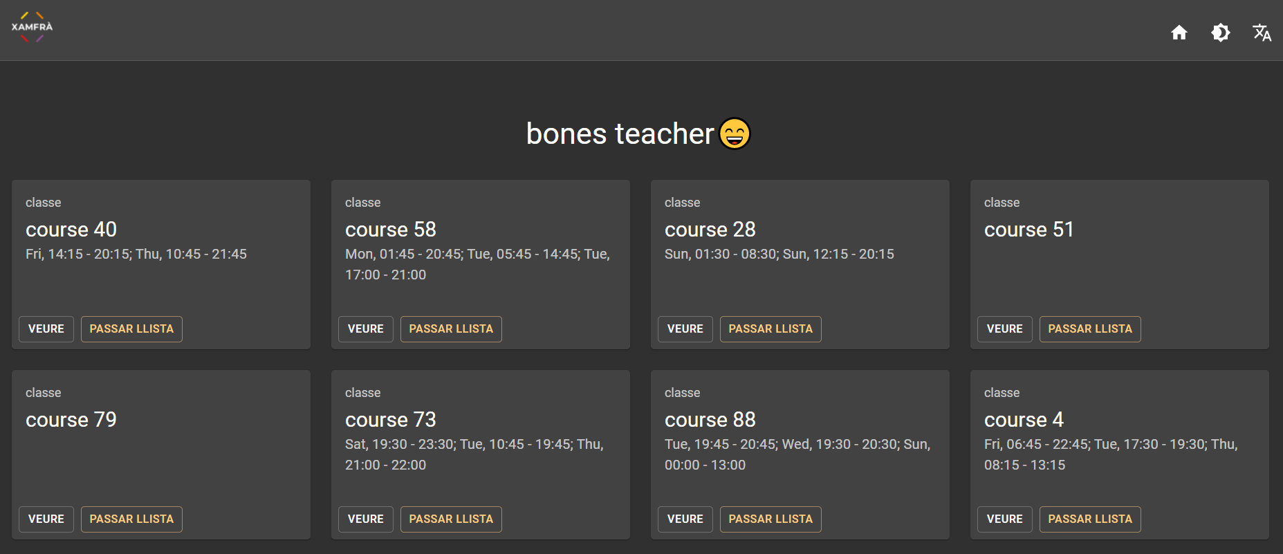 teacher dashboard